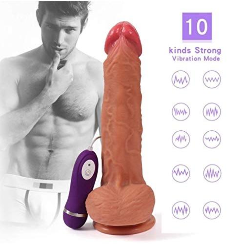 LLLYYY 3 Thrusting and 10 Vibrating 3D Hands Free Massager for Female