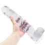 ZYYSQ 12.2 Inch Transparent Realistic Soft-ďîldɔ with Suction Cup with Suction Cup Base 100% is Very Suitable for Beginners and Womens Real Feelings ZYYSQ