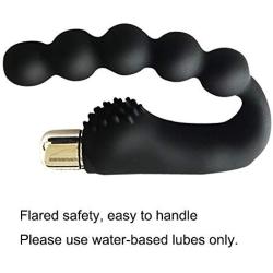 Vibrating Anal Muscle Massage Toys with 10 Frequencies Vibration Patterns Smooth Silicon Anal Vibrator Butt Plug Massager for Men and Women. (Chain Daisy)