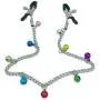 HXC_TECHA Nipp le Clamps Adjustable Tweezer with 9 Bell Chain Accessories Two Head Clip
