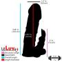 LeLuv Penis Sleeve DEEP DIVER with Vibrating Bullet Clitoral Tickler Textured Rabbit Male or Dildo Enhancement