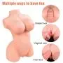 Life-Sized Men Male Adult Toy Women Torso Sex Doll with Vagina and Anal 3D Realistic Love Doll Adult Sex Toys with D-Cup Breast - Male Masturbator Pussy Ass TPE Doll with Skeleton (15.5×9.0×5.5in)