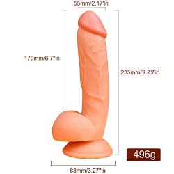 JSCRlove 9 Inch Super Realistic Dìdlo Discreet Package Women Gay Toy