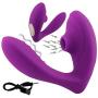 Qbyoop 10 Frequency Sucking Wand Massage, Wearable Perfect Clǐt-Oral Sucking VǐbRator Excited (Color : Purple)