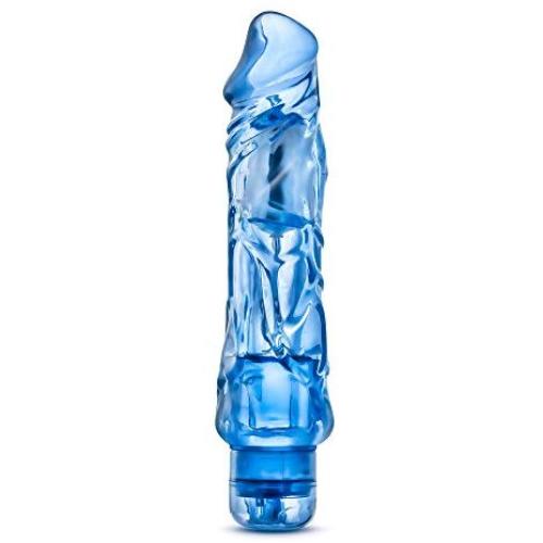 Eden 9" Soft Large Thick Realistic Vibrating Dildo, Multi Speed Powerful Vibrator, Sex Toy for Women, Blue