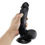 Pansdd 8.7 Inch Dillo Real Feel Boys Skin Female Relax Massager (Color : Black)