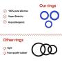Male Cock Rings - Silicone Penis Ring Set - Sex Pleasure Rings for Erection Enhancing and Last Longer Orgasm - Blue