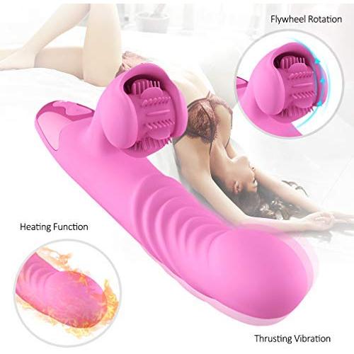 Rabbit Toy for Women Pleasure Massage Toys for Adult Women,Six Tools vibrarator Female Wand masager Heated Black, Waterproof T Shirt