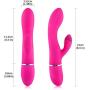 Handheld Waterproof Wand Massager - 10 Powerful Speed Mode by Dual Motors - Arbitrary Bending - Safe Silicone & USB Magnetic Charging - Body Massager Cordless Wand