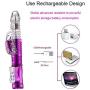 Portable LED Light USB Rechargeable Massager Electronic Mobile Computer Power Vibration Suitable for Home Personal Fitness Sports Wireless Wand Massage Cordless Electric Massager