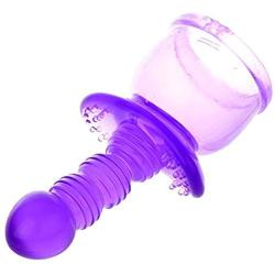 Massager Attachments, Massager Accessories Attachment Silicone- Two Different Styles (White+Purple)