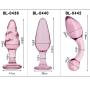 NewMaxer 6 Types Exquisite Pink Crystal Glass Anal Plug Set Glass G-spot Pleasure Anal Dilator Butt Plugs Stimulator