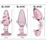 NewMaxer 6 Types Exquisite Pink Crystal Glass Anal Plug Set Glass G-spot Pleasure Anal Dilator Butt Plugs Stimulator