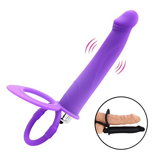 ARIRRA Silicone Vibrating Double Penetration Strapon Anal Dildo Silicone Strap On Penis