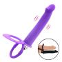 Dingye Double Vibrating Penetration Strap-on Dildo Anal Vibrator