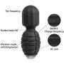 Mini Wand Massager with 10 Speeds Modes,Wireless Small Wand Massager for Neck Back Shoulder (Black)