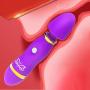 EIKdoulf02 Safe 12 Speed Vibrator Wand Massage Cordless Cordless Body Massager for Women and Couple Adult Sex Toys - Rose Red Battery