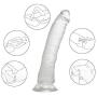 Anal Adult Sex Toys for Women G-Spot Realistic Jelly Dildo with Strong Suction Cup Flexible Penis Harness Compatible Confidential Shipment (Color : Clear)