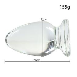 Double-Ended Glass Wand Huge Smooth Medical-Grade Crystal Stick for Women Men