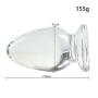 Double-Ended Glass Wand Huge Smooth Medical-Grade Crystal Stick for Women Men