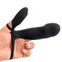 JunRP Vibrating Finger Sleeve G Point Stimulation Charging Silicone Waterproof Massage Toys-A03