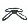 SWEETFUN Adjustable Leather Strap On Sex Harness Black