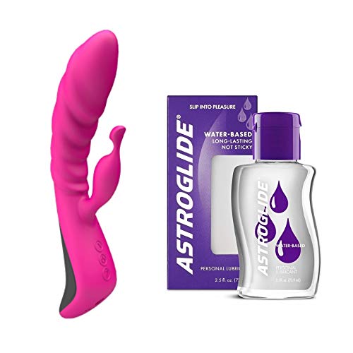 3 Motor Rabbit Come Hither by Adrien Lastic & 2.5 Oz Astroglide Water-Based Lubricant