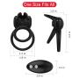 Cock Ring Vibrator with Rabbit Ears Double Ring 7 Vibration Modes for Men, PALOQUETH Rechargeable Vibrating Penis Ring Couples Vibrator for Partner Pleasure, Waterproof Wireless Remote Control