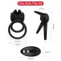 Cock Ring Vibrator with Rabbit Ears Double Ring 7 Vibration Modes for Men, PALOQUETH Rechargeable Vibrating Penis Ring Couples Vibrator for Partner Pleasure, Waterproof Wireless Remote Control