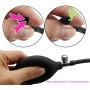 DSstyles Body-Safe Silicone Urethra Balloon Pump with Quick Release Valve Stretch Anal Sex Toys Inflatable Butt Plug Black