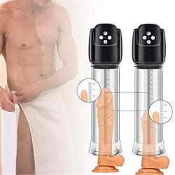 SchwarzSex Male Masturbators Penis Pumps,Electric Vacuum Pumps Sex Toys,Erection Stimulation Trainer with 6 Suction Levels,Artificial Vagina Sexy Masturbation