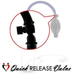 LeLuv EasyOp Penis Vacuum Pump&quotB-Grip" Replacement Bulb Handle w/Release Valve - Black