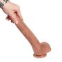 Xise Hyper Realistic 10.7" Dildo Dual Density Liquid Silicone Bendable Penis, Sex Toy Premium Cock for Female Masturbation with Strong Suction Cup Base (Flesh 10.7 inch)