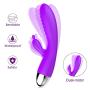 USB Cable Rechargeable Dual Motor Waterproof Wireless Cordless Soft Quiet 30 Speed Wind Odourless Multispeed & Thrusting -Purple