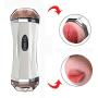 Lovely and Exercise Realistic Male Aír-cräft Cup White T-Shirt Six Toys Men 2 in 1 Vibrǎtion Deep Throat Realistic Oral Súcking Daily Waterproof Frequency Conversion Vibration-Somatosensory Interactio