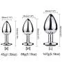 3 Pcs Jewelry Design Fetish Stainless Steel Anal Butt Plug S&M Adult Sex Game Personal Massager for Women Men Couples Lover (Black) 3 Pcs Jewelry Design Fetish Stainless Steel Anal Butt Plug S&M Adult Sex Game Personal Massager for Women Men Couples Lover (Black)