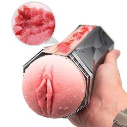 KJHM Lifelike Enjoy Lovely Kawaii Male Sēxy Flǐrtǐng Interaction Realistic Real Pussy Deluxe Cup Best Voice Sucking Electronic Mans Toy Underwear T-Shirt Light and Handy