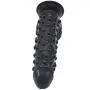 FAAK Silicone Bumpy Dildo G-Spot Novelties Female Masturbator Soft Flexible Adult Toy Cock with Suction Base Waterproof (Black) FAAK Silicone Bumpy Dildo G-Spot Novelties Female Masturbator Soft Flexible Adult Toy Cock with Suction Base Waterproof (Black)