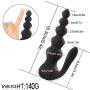 Vibrating Anal Sex Toys Male Prostate Massager with Tail Vibrator Double Stimulate Wireless Control- 10-Speed Vibrating Anal Beads Vibrators Adult Sex Toys G Spot Butt Plug for Men, Women & Couples