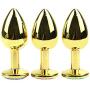 Senoow Gold Alloy Chome Metal Plated Jeweled Toy PluInsert Sixy Stopper