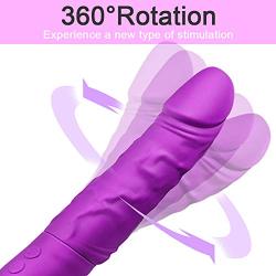 Vibrating Dildo - G Spot Female Dildo Vibrator Adult Sex Toys with 27 Combinations Modes & G-Spot Stimulation, Waterproof Liquid Silicone, Portable Wireless Charging