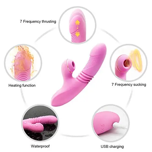 Magic Wand Sucking Vibrartor - 7 Frequency - Clitorial Sucking Vibrate USB Rechargeable -Whisper-Quiet Motor - Heating Six Toys for Female Adullt Toys for Women Magic Wand Sucking Vibrartor - 7 Frequency - Clitorial Sucking Vibrate USB Rechargeable -Whisper-Quiet Motor - Heating Six Toys for Female Adullt Toys for Women