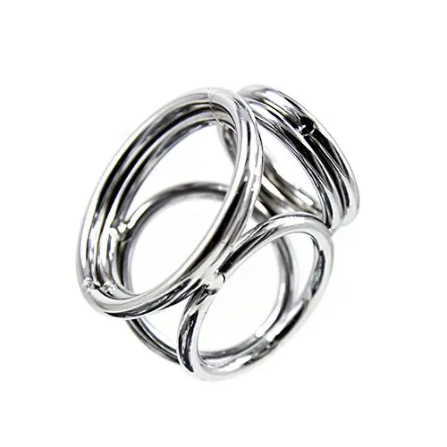 Adult Sex Toys For Men Cock Ring Male Chastity Device Stainless Steel Penis Rings Cock Cage Delay Ejaculation Metal Cockring (S)