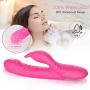 Rotating Rabbit Vibrator for G Spot Clitoris Stimulation with Bunny Ears, 3X7 Strong Rotation Vibration Modes Waterproof Dildo Vibrator Adult Toys for Women