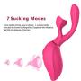 Movitip Clitoris Sucking Vibrator Vagina Stimulator Massager Love Doll Torso with with 7 Intensities Modes,Waterproof Rechargeable Quiet Clitoris Nipples Suction Stimulator Adult Sex Toys for Couples