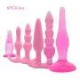 Raycity 6 Pack Anal Butt Plugs-Anal Trainer Toys for Prostate Massager Sex Games for Man Female (Pink) Raycity 6 Pack Anal Butt Plugs-Anal Trainer Toys for Prostate Massager Sex Games for Man Female (Pink)