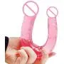 EIKdoulf02 U Shape Double Flexible Powerful Vibrate Wand Massage Cordless Cordless Body Massager for Women and Couple Adult Sex Toys - Pink EIKdoulf02 U Shape Double Flexible Powerful Vibrate Wand Massage Cordless Cordless Body Massager for Women and Couple Adult Sex Toys - Pink