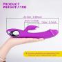 G Spot Rabbit Vibrator with Clit Stimulator for Double Stimulation Rechargeable, SHEQU Waterproof Vibrating Dildo Vibrator Sex Toys with 10 Powerful Vibrations for Women Couple Vagina Anal Play