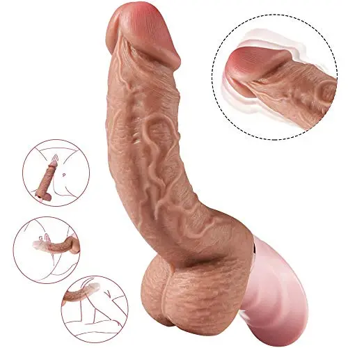 Vibrating Realistic Dildo G-spot Vibrator - Bendable Liquid Silicone Fake Penis with 7 Modes Vibrations for Orgasm - Fondlove Lifelike Flexible Soft Cock Sex Toy for Lesbian, Gay, Women and Couple Vibrating Realistic Dildo G-spot Vibrator - Bendable Liquid Silicone Fake Penis with 7 Modes Vibrations for Orgasm - Fondlove Lifelike Flexible Soft Cock Sex Toy for Lesbian, Gay, Women and Couple