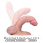 Realistic Dildo, BEING FETISH Bendable 8 Inch G Spot Realistic Penis Dildo Premium Liquid Silicone Penis Dong with Suction Cup Adult Sex Toys for Women Female Masturbation Flesh Dual Skin Body Safe